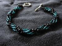 Turquoise - Spiral Stitch Necklace - w/ matching bracelet and earrings
