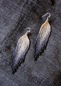 Beaded Fringe Earrings