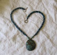 Turquoise - Spiral Stitch Necklace