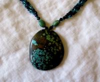 Turquoise - Spiral Stitch Necklace