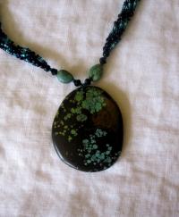 Turquoise - Spiral Stitch Necklace