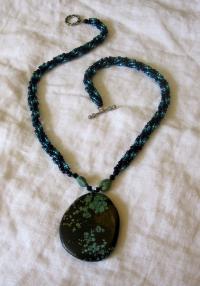 Turquoise - Spiral Stitch Necklace