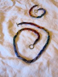Rainbow Necklace - with matching bracelet