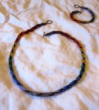 Rainbow Necklace - with matching bracelet