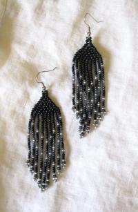 Beaded Fringe Earrings