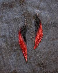 Beaded Fringe Earrings