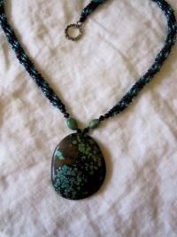 Turquoise - Spiral Stitch Necklace