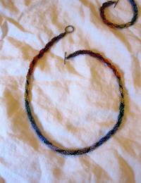 Rainbow Necklace - with matching bracelet