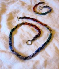 Rainbow Necklace - with matching bracelet