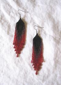 Beaded Fringe Earrings