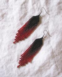 Beaded Fringe Earrings