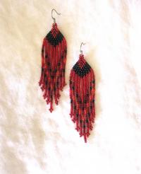 Beaded Fringe Earrings