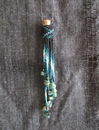 Bead Wrapped Tiny Jar Necklace