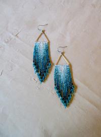 Beaded Fringe Earrings