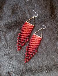 Beaded Fringe Earrings