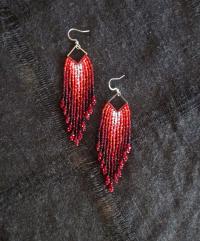 Beaded Fringe Earrings