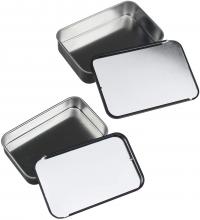 Black Slider Tins, Slide Lid Tin Containers, multiple sizes - Craft Tin, Stash Container, Black Tin