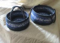 Rope Basket, Large Gathering Basket, Fabric Wrap Basket