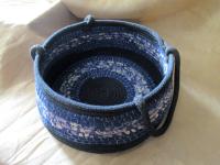 Rope Basket, Large Gathering Basket, Fabric Wrap Basket