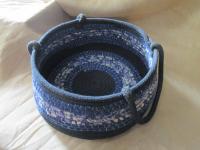 Rope Basket, Large Gathering Basket, Fabric Wrap Basket