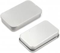 Silver Slider Tins, Slide Lid Tin Containers, multiple sizes - Craft Tin, Stash Container, Needle and Pins Storage