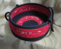 Rope Basket, Large Gathering Basket, Fabric Wrap Basket