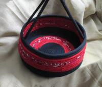 Rope Basket, Large Gathering Basket, Fabric Wrap Basket