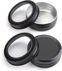 Black Tins, Tin Containers, multiple sizes - Craft Tin, Stash Container, Gift Tin, Tin Box