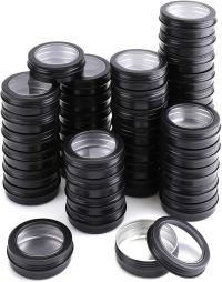 Black Tins, Tin Containers, multiple sizes - Craft Tin, Stash Container, Gift Tin, Tin Box