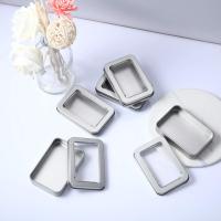 Silver and Black Window Tins, Tin Containers, multiple sizes - Window Lid, Craft Tin, Stash Container, Tin Box