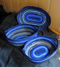 Rope Basket, Oval Gathering Basket, Storage Basket, Catch All