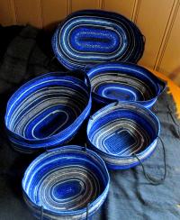 Rope Basket, Oval Gathering Basket, Storage Basket, Catch All