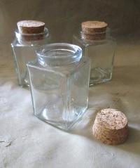 Square Jars with Cork