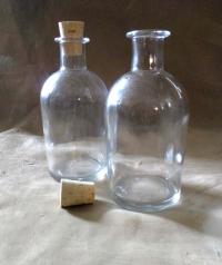 Apothecary Bottles, Large Bottles with Cork