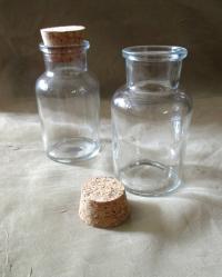 Apothecary Bottles, Large Bottles with Cork