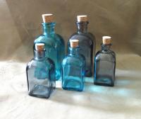 Apothecary Bottles, Large Bottles with Cork