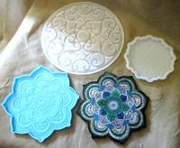 Molds - Mandala Tray Casting Molds - for Epoxy, Clay or other casting medium