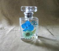 Floral Perfume Bottles, Spray Mister, 50ml Square Bottles, Flowers in Resin
