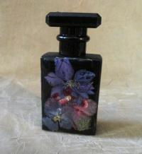 Floral Perfume Bottles, Spray Mister, Square Bottles, Flowers in Resin