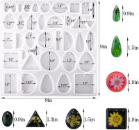 Molds - Pendant and Earrings Casting Mold - for Epoxy, Clay or other casting medium