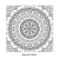 Mat Mold and Stamp - Mandala - Texture for Clay, Polymer Clay, Resin and casting - Silicone Cling Stamp