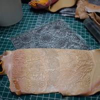 Paisley Mat Mold and Stamp - Texture for Clay, Polymer Clay, Resin and casting - Silicone Cling Stamp