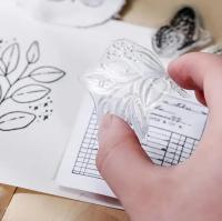 Large Butterfly Stamps - Silicone Cling Stamp - Texture Emossing Stamp