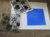 Mat Mold and Stamp - Sunflower - Texture for Clay, Polymer Clay, Resin and casting - Silicone Cling Stamp