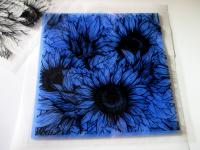 Mat Mold and Stamp - Sunflower - Texture for Clay, Polymer Clay, Resin and casting - Silicone Cling Stamp