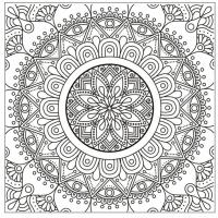 Mat Mold and Stamp - Mandala - Texture for Clay, Polymer Clay, Resin and casting - Silicone Cling Stamp