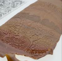 Paisley Mat Mold and Stamp - Texture for Clay, Polymer Clay, Resin and casting - Silicone Cling Stamp