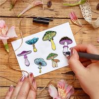 Mushroom Stamp - Silicone Cling Stamp - Texture Embossing Stamp