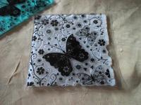 Butterfly Mat Mold and Stamp - Texture for Clay, Polymer Clay, Resin and casting - Silicone Cling Stamp