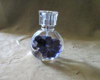 Floral Perfume Bottles, 1 ounce Small Spray Mister, Round Bottles, Flowers in Resin